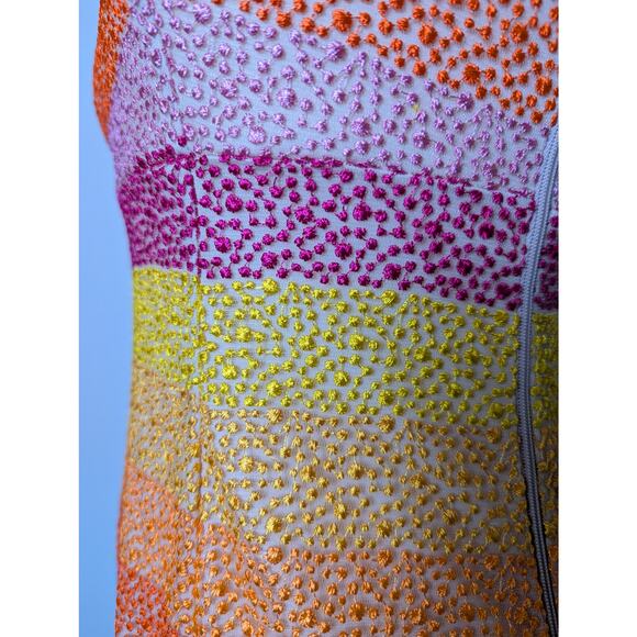 Show Me Your Mumu Clarissa Fiesta Sunset Stripe Mini Dress Women Size XS Hoco - Picture 7 of 15